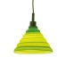 Φωτιστικό οροφής κρεμαστό μονόφωτο πυραμίδα σιλικόνης Ø24 σε χρώμα πράσινο Aca | SUTP106GR